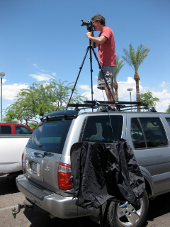 Tethered Photography from Roof of Car