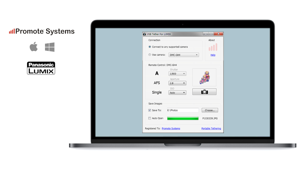 Promote Systems USB Tether for Lumix