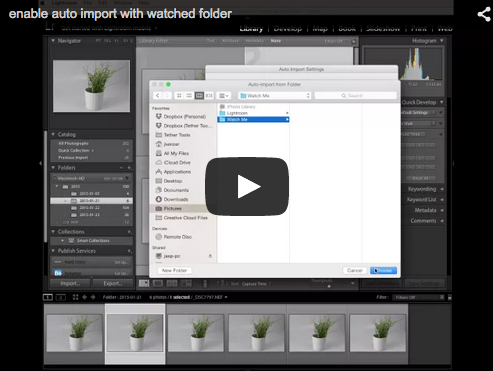 Using Watched and Hot Folders for Tethered Photography Using Watched and Hot Folders for Tethered Photography