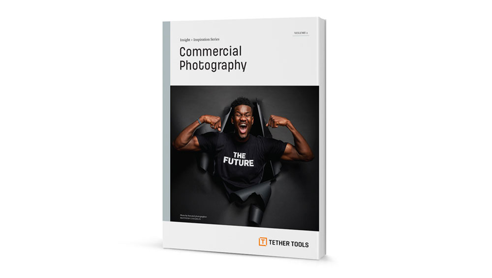 A rendering of a book with a title that reads: Insight & Inspiration Series: Commercial Photography