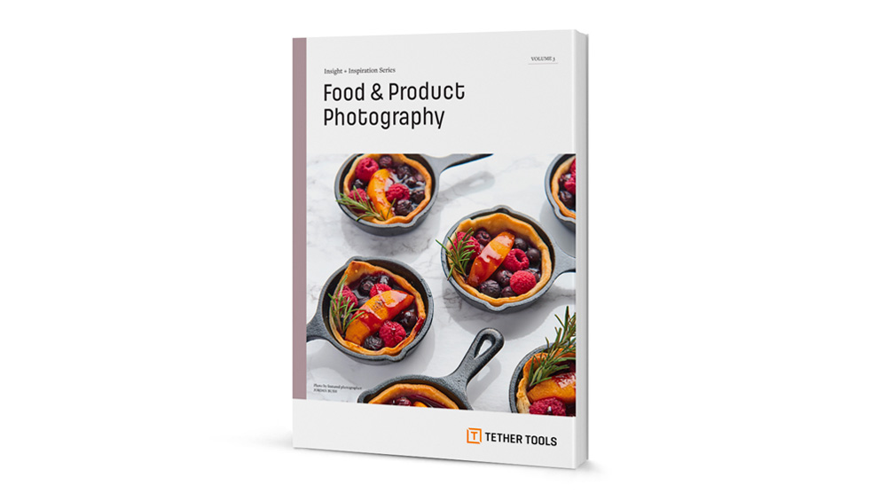 A rendering of a booklet titled: Food & Product Photography