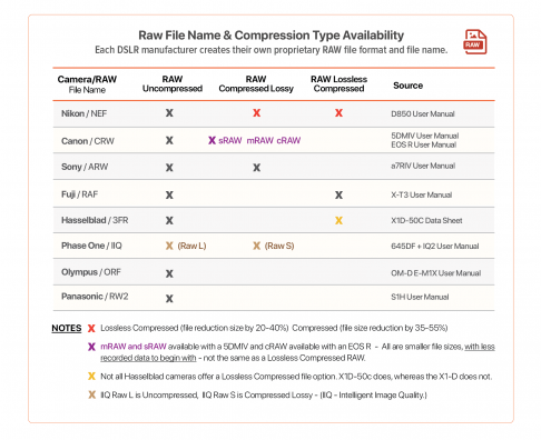 Camera RAW Types & Uses Camera RAW Types & Uses